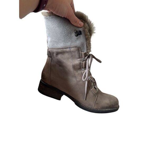 Luxe De Leon Aura Leather Boot size 10 Smoke Gray - Picture 7 of 11